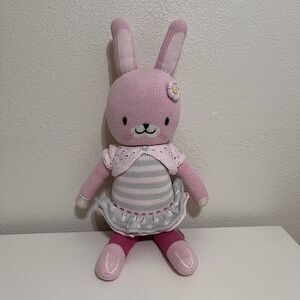 Cuddle + Kind Chloe the Bunny Rabbit Plush Knit Handmade Doll Stuffed Animal 20"